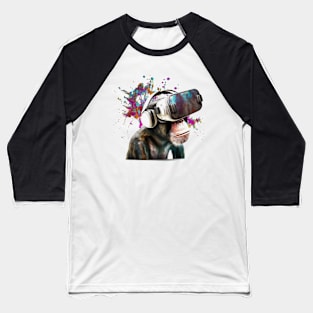 Monkey wearing virtual reality headset Baseball T-Shirt